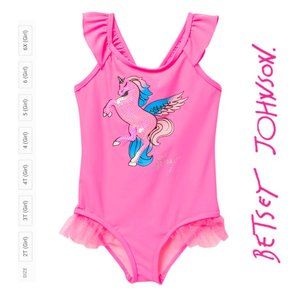 NWT Betsey Johnson Pink Unicorn 1-Piece Swimsuit